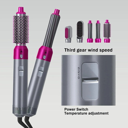 Ceramic Air Wrap Styler 5-in-1 | Professional Hot Air Brush