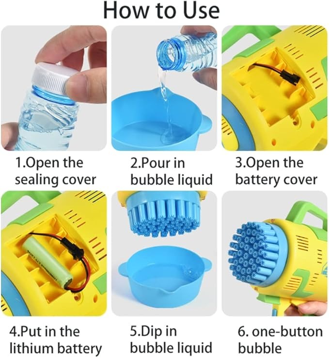 Rocket 48-Hole Electric Bubble Machine