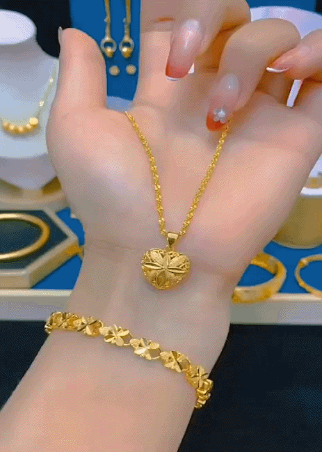 Gold Aura Heart Necklace